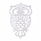 201 Stainless Steel Connector Charms, Owl Links, Stainless Steel Color, 67.5x41.5x0.3mm, Hole: 2mm