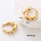 Stainless Steel Twist Hoop Earrings , Golden, 20x20mm