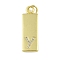 Brass Micro Pave Clear Cubic Zirconia Pendants, Cadmium Free & Nickel Free & Lead Free, Real 18K Gold Plated, Rectangle, Letter Y, 23.5x7.5x2mm, Hole: 3mm