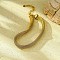 304 Stainless Steel Mesh Chain Choker Necklaces for Women, Golden, 18.03 inch(45.8cm)
