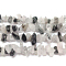 Natural Rutilated Quartz Chips Beads Strands, 5~8mm, Hole: 0.3mm, about 80~81cm