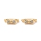 Brass Micro Pave Clear Cubic Zirconia Slide Charms, Cadmium Free & Nickel Free & Lead Free, Bowknot, Real 18K Gold Plated, 4x12x6mm, Hole: 1.6mm
