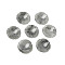 Natural Labradorite Worry Stones, Flower Shape, 37.5~38x38x7~7.5mm