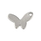 Non-Tarnish 201 Stainless Steel Pendants, Butterfly Charm, Stainless Steel Color, 10x15x1mm, Hole: 1.4mm