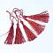 Polyester Tassel Decorations, Pendant Decorations, Saddle Brown, 130x6mm, Tassel: 70~90mm