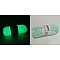 Luminous Two Tone Polyester Yarns, Glow in the Dark Yarn, for Weaving, Knitting & Crochet, Medium Aquamarine, 2mm, about 53m/skein