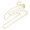 Rack Plating Brass Link Chain Necklaces, with Lobster Claw Clasps, Cadmium Free & Lead Free, Long-Lasting Plated, Real 18K Gold Plated, 16.73 inch(42.5cm)
