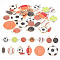 Sports Theme DIY Jewelry Making Findings Kits, Including Alloy Enamel Connector Charms & Pendants, Mixed Color, 17~30x9.5~25x1.5~3mm, Hole: 1.6~2.6mm, 2Pcs/style