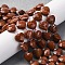 Natural Red Jasper Beads Strands, Faceted Heart, with Seed Beads, 9x10x4mm, Hole: 1.2mm, about 16pcs/strand, 7.09''(18cm)