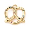 Eco-friendly Brass Micro Pave Cubic Zirconia Pendants, Cadmium Free & Lead Free, Long-Lasting Plated, Golden, Brezen, Colorful, 13.5x13.5x3mm, Hole: 1.5mm