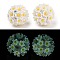 Handmade Luminous Polymer Clay Rhinestone Fancy Beads, Pen Focal Beads, with Acrylic Daisy Flower, White, 20~21mm, Hole: 2mm