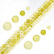 4 Strands 4 Styles Natural Lemon Jade Round Bead Strands, 4~10.5mm, Hole: 1~1.2mm, 1 strand/style