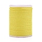 Round Waxed Polyester Cord, Taiwan Waxed Cord, Twisted Cord, Yellow, 1mm, about 12.02 yards(11m)/roll