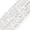 Transparent Glass Beads, 32 Facets, AB Color Plated, Round, Clear, 6x5.5mm, Hole: 1.2mm, about 91~93pcs/strand, 19.57''~19.92''(49.7~50.6cm)