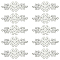 10Pcs 304 Stainless Steel Connector Charms, Laser Cut, Snowflake Links, Stainless Steel Color, 11x28.5x1.5mm, Hole: 1.2mm