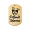 201 Stainless Steel Pendants, Message Charm, Rectangle with Word Charm, Golden, 49x28x1.8mm, Hole: 3mm