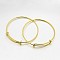Adjustable Brass Bangles Making, Golden, 2-1/2 inch(64mm)