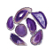 Natural Agate Pendants, Agate Slices, Dyed & Heatsd, Nuggets, Indigo, 48~105x39~68x4~7mm, Hole: 1.8~2mm, about 25pcs/1000g