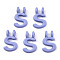 Rack Plating Spray Painted Alloy 2-Loop Link Pendants, Letter Charms, Lead Free & Nickel Free & Cadmium Free, Letter.S, 13.5x8.5x2mm, Hole: 2mm