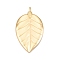 Rack Plating Alloy Big Pendants, Lead Free & Nickel Free & Cadmium Free, Leaf, Matte Gold Color, 78x46x7.5mm, Hole: 4mm