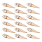 50Pcs Alloy Rhinestone Pendants, Cone, Light Gold, 23.5x6x5.5mm, Hole: 1.6mm