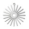 Non-Tarnish 201 Stainless Steel Pendants, Laser Cut, Sun Charm, Stainless Steel Color, 38x35x1mm, Hole: 1.6mm