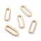 Brass Linking Rings, Long-Lasting Plated, Oval, Real 24K Gold Plated, 12x4.5x1mm, Inner Diameter: 9.5x2mm