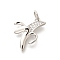 Brass Micro Pave Clear Cubic Zirconia Pendants, with Jump Ring, Long-Lasting Plated, Lead Free & Cadmium Free, Fruit Charms, Platinum, 16.5x12.5x3mm, Hole: 3.5mm