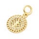 Латунные прозрачные кубические цирконии европейские подвески KK-D325-28G-07-2