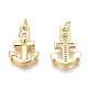 Латунные микропаве прозрачные кубические циркониевые подвески ZIRC-O035-18G-2