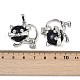 Кулоны с котенком из синего голдстоуна G-J386-C17-11-3
