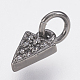 Латунные микро проложить кубического циркония подвески ZIRC-F083-025B-RS-1