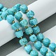 Синтетические синие бирюзовые бусины G-Q010-A13-01-2