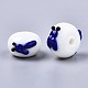 Ручной работы ухабистым Шарики Lampwork LAMP-S194-004A-3