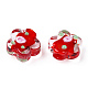 Ручной работы ухабистым Шарики Lampwork LAMP-N024-04B-1