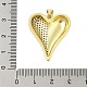 Сердце стойки обшивки латунь микро проложить Цирконом подвески KK-Z074-54G-3