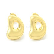 Серьги из латуни с покрытием стойки EJEW-S222-01G-D