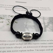 Браслеты из плетеных овальных бусин из сплава OH5478-2