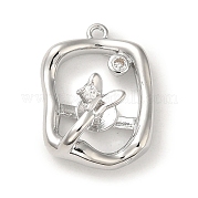 Латунные микро проложить кубического циркония подвески KK-H455-32P