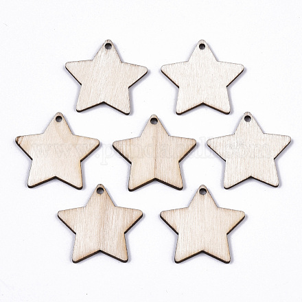 Незаконченные подвески из натурального тополя WOOD-S045-107-1