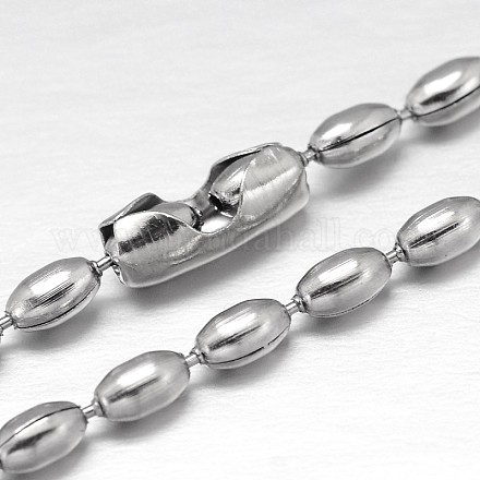 Ожерелья из шариковой цепи из нержавеющей стали 304 CHS-O006-C-2.4mm-1