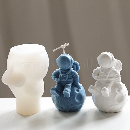 3d Космонавт на Луне DIY свечи пищевые силиконовые Молды PW-WG51840-01-1
