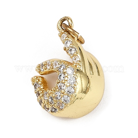 Латунные микро проложить кубического циркония подвески KK-S526-14G-D-1
