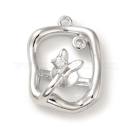 Латунные микро проложить кубического циркония подвески KK-H455-32P-1
