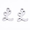 Non-Tarnish 201 Stainless Steel Charms, Laser Cut, Alphabet, Stainless Steel Color, Letter.L, 11.5x8.5x1mm, Hole: 1.4mm