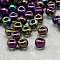 12/0 Grade A Round Glass Seed Beads, Metallic Colours Iris, Colorful, 12/0, 2x1.5mm, Hole: 0.3mm, about 30000pcs/bag