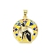 Brass Micro Pave Cubic Zirconia Pendants, Cadmium Free & Nickel Free & Lead Free, with Enamel, Real 18K Gold Plated, Dog, Colorful, 24x20x3mm, Hole: 5x3mm