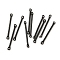 304 Stainless Steel Connector Charms, Bar Links, Electrophoresis Black, 20x2x1mm, Hole: 1mm