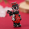 Christmas Theme Zinc Alloy Rhinestone Brooches for Backpack Clothes, Snowman
