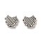 Tibetan Style Alloy Beads, Cadmium Free & Lead Free, Heart, Antique Silver, 8x10x3mm, Hole: 1.8mm, about 1298pcs/1000g